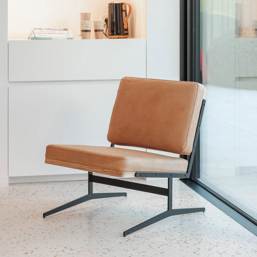 Lucy lederen cognac leesstoel Furnified