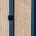 Opbergkast Comino Zwart Naturel Rotan Furnified