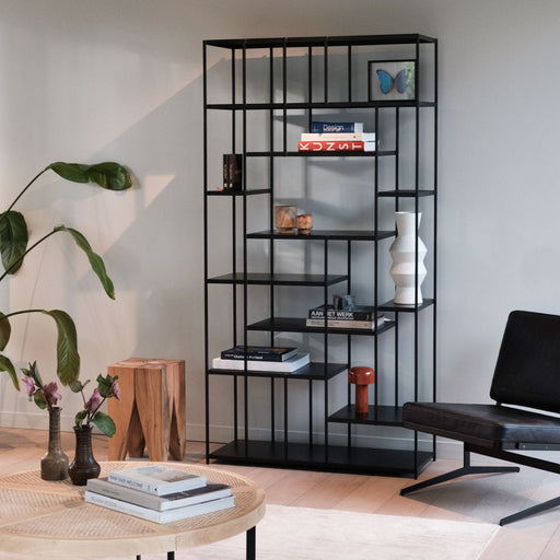 Open Vakkenkast Zwart Metaal Celine Furnified
