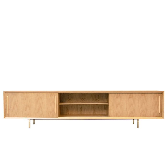 Eiken TV-meubel - Natuurlijk Hout - Oskar - 220cm