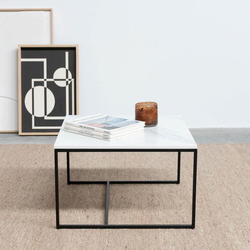 Miles rechthoekig salontafel wit keramisch 