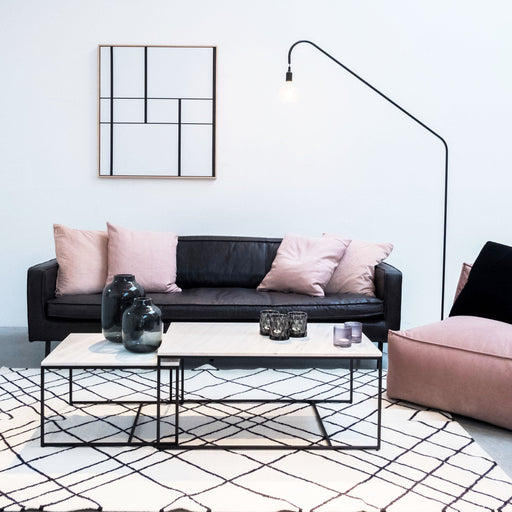 Rechthoekige salontafel Miles Grieks Wit Marmer 90cm 1