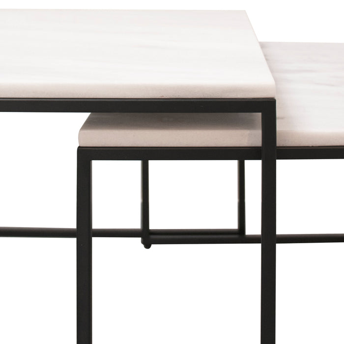 Rechthoekige salontafel Miles Grieks Wit Marmer 90cm 5