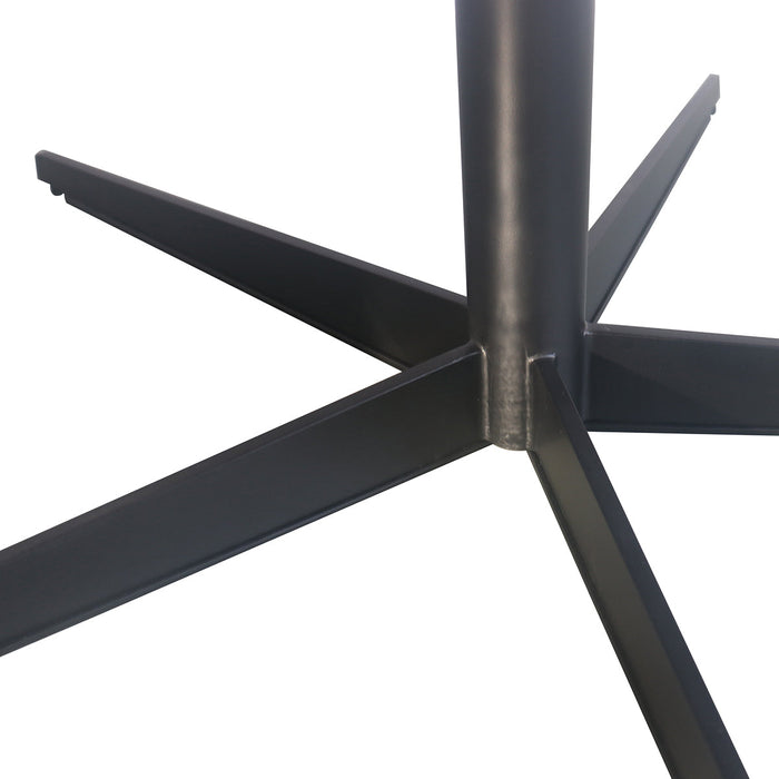 Ronde Eettafel met Schuine Rand - Walnoot - Ø125cm