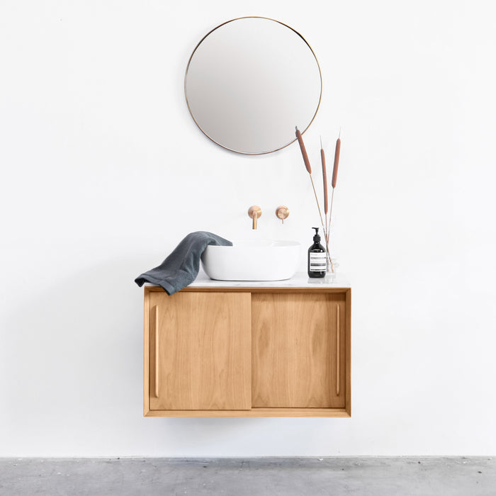 beige eiken badkamerkast eik in Scandinavische stijl alt