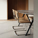 Swing-stoel-Naturel-Riet-Rotan-Chroom