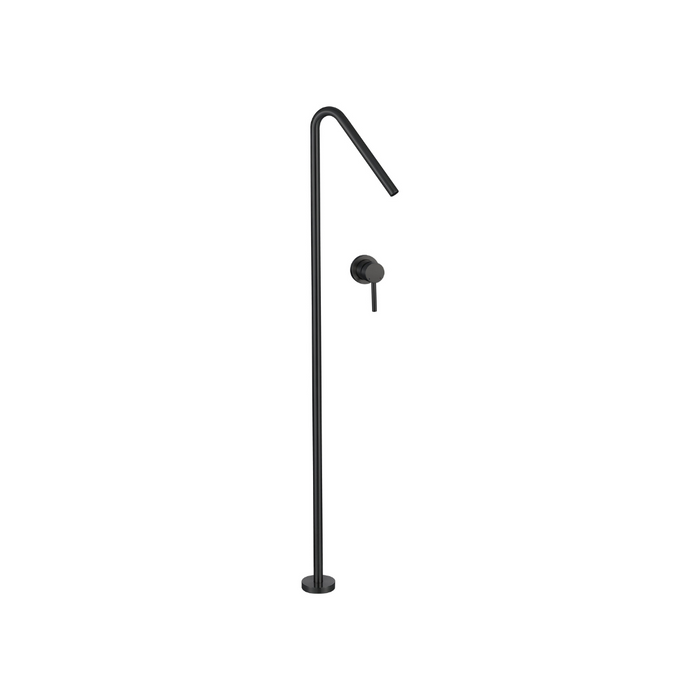 Minimalistische vrijstaande badkraan - Mat zwart - Verdun