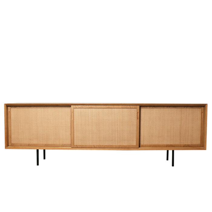 Vintage Dressoir Oskar Eik/Naturel Riet 220cm