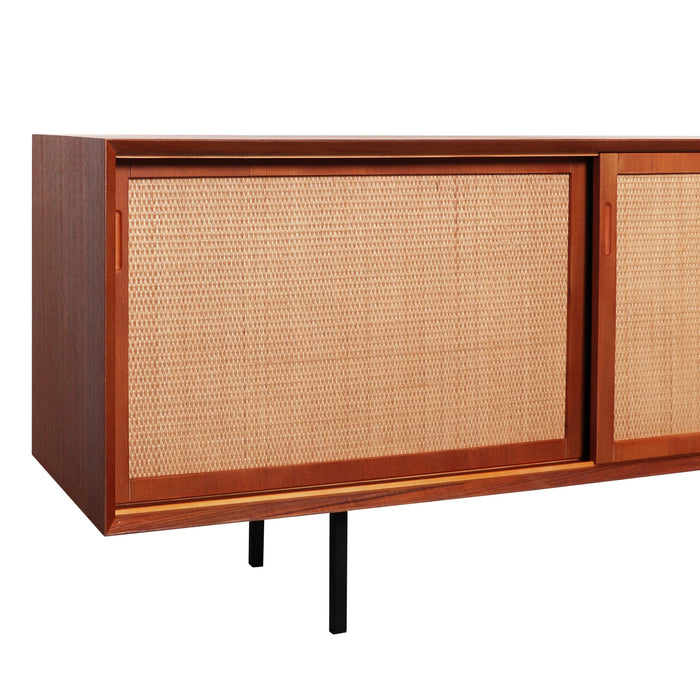 Rotan dressoir met bohemian toets - Teak/Naturel Riet - 220cm - Oskar