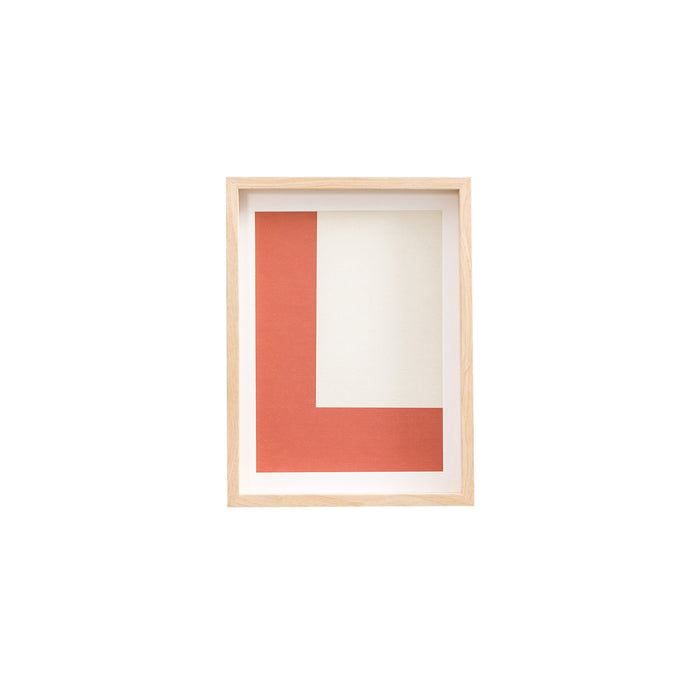 Kunstwerk Beige - Koraal Hoek - 30×40cm