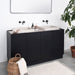 badkamermeubel zwart hout fume beige marmer wastafel george