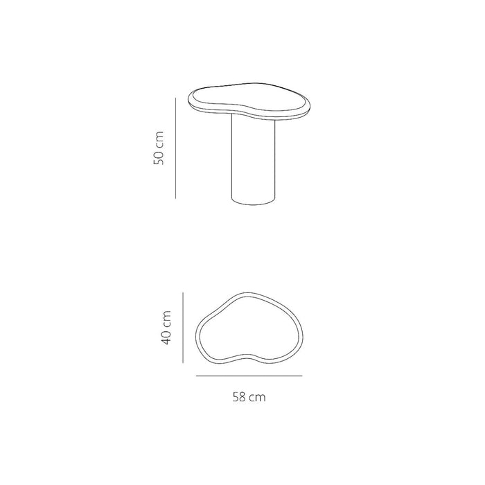 Jonah - Organische microskin bijzettafel - High