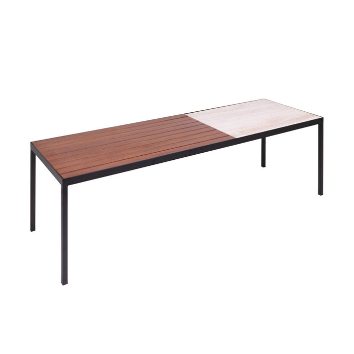 Greg bench furnified met beige marmeren hout