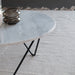Scandinavisch ronde salontafel wit marmer